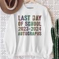 Vintage Last Day Of School 2024 Autographs Signature Sign My Sweatshirt Gifts for Old Women