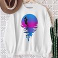 Vintage Retro Sunset Wakeboard Sweatshirt Gifts for Old Women