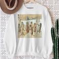 Wain Christmas Carol Singing Cats Playing Music Sweatshirt Gifts for Old Women