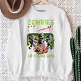 Zombies Eat Brains So You're Safe Zombie Sweatshirt Gifts for Old Women