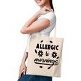 Allergic To Mornings Sarcatis Funny Quote Tote Bag