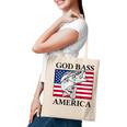 God Bass America Funny Fishing Dad 4Th Of July Usa Patriotic Zip Tote Bag