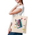 Vintage Cassette Tape In 80S 90S Retro Neon Style Tote Bag