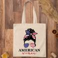 All American Girl Messy Bun Flag 4Th Of July Sunglasses Tote Bag