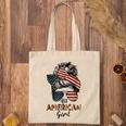 All American Girl Messy Bun Matching Family 4Th July Retro Tote Bag