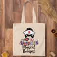 All American Nurse Messy Buns 4Th Of July Physical Therapist Tote Bag