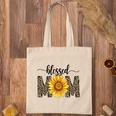 Blessed Mom With Sunflower And Leopard Vintage Mothers Day Design Tote Bag