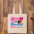 Bows Or Burnouts Sister Loves You Gender Reveal Party Idea Raglan Baseball Tee Tote Bag