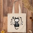 Cute Retro Black Cat Fall Halloween Tote Bag