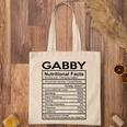 Gabby Grandma Gift Gabby Nutritional Facts Tote Bag