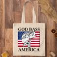 God Bass America Funny Fishing Dad 4Th Of July Usa Patriotic Zip Tote Bag