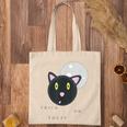 Graphic Black Cat Halloween- Trick Or Treat Tote Bag