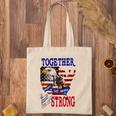 Happy 4Th Of July Home Of The Brave Together We Are Strong American Flag And Map Bald Eagle Patriotic Kneeling Veteran Tote Bag