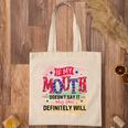 If My Mouth Doesnt Say It My Face Definitely Wild Sarcastic Funny Quote Tote Bag