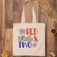 Kids Red White & Two 2Nd Birthday 4Th Of July Independence Day Tote Bag