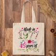 Made In 1977 Floral 45 Year Old 45Th Birthday Gifts Women Tote Bag