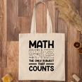 Math The Only Subject That Counts Black Version Tote Bag