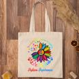Puzzle Sunflower Be Kind Autism Awareness Mom Support Kids Tote Bag
