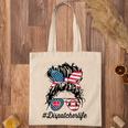Womens Dispatcher Messy Bun American Us Flag 4Th Of July Tote Bag