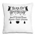 Black Cat Apothecary Funny Halloween Cats Pillow
