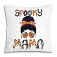 Messy Hair Bun Women Spooky Mama Halloween Funny Costume Pillow