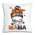 One Spooky Mama For Halloween Messy Bun Mom Monster Bleached V2 Pillow