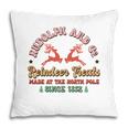 Retro Christmas Rudolph And Co Reindeer Treats Pillow