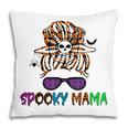 Sunglasses Mama Halloween Messy Bun Skull Witch Mom Spooky Pillow