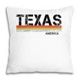 Texas Retro Vintage Stripes Gift & Souvenir For Texas Pillow