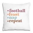 Thanksgiving Football Turkey Nap Repeat Pillow