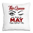 This Queen Was Born In May Red Version Design Pillow