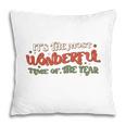 Vintage Christmas Most Wonderful Time Of The Year Pillow