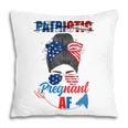 Womens Patriotic Pregnant Af Baby Reveal 4Th Of July Pregnancy V2 Pillow