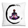 Zen Buddhism Inspired Enso Cosmic Yoga Meditation Art Pillow