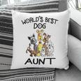 Aunt Gift Worlds Best Dog Aunt Pillow