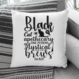 Black Cat Apothecary Fine Potions Mystical Brews Halloween Pillow