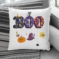 Boo Halloween Costume Spiders Ghosts Pumkin & Witch Hat V2 Pillow
