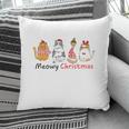 Christmas Funny Cat Meowy Christmas Gift For Cat Lovers Pillow
