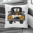Cute Gnomes Pumpkin With Truck Halloween Costume Party Pillow