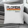 Florida Retro Vintage Stripes Pillow