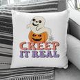 Halloween Boo With Pumpkin Creep It Real Pillow