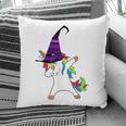 Halloween Dabbing Unicorn Witch Hat Witchcraft Costume Gift Pillow