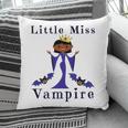 Kids Little Miss Vampire Melanin Vampires Funny Halloweed Costume Pillow