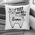 Llama Test Day No Prob Llama Black Graphic Pillow