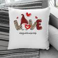Love 1St Grade Teacher Life Buffalo Plaid Valentines Gnome Pillow