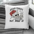 Retro Christmas Skeleton Christmas Dead Inside Pillow
