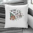 Retro Christmas Skeleton Funny Sleigh All Day Pillow