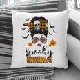 Spooky Mama Messy Bun For Halloween Messy Bun Mom Monster V2 Pillow