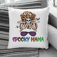 Sunglasses Mama Halloween Messy Bun Skull Witch Mom Spooky Pillow