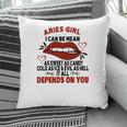 Sweet As Candy Cold As Ice Aries Girl Lip Birthday Gift Pillow